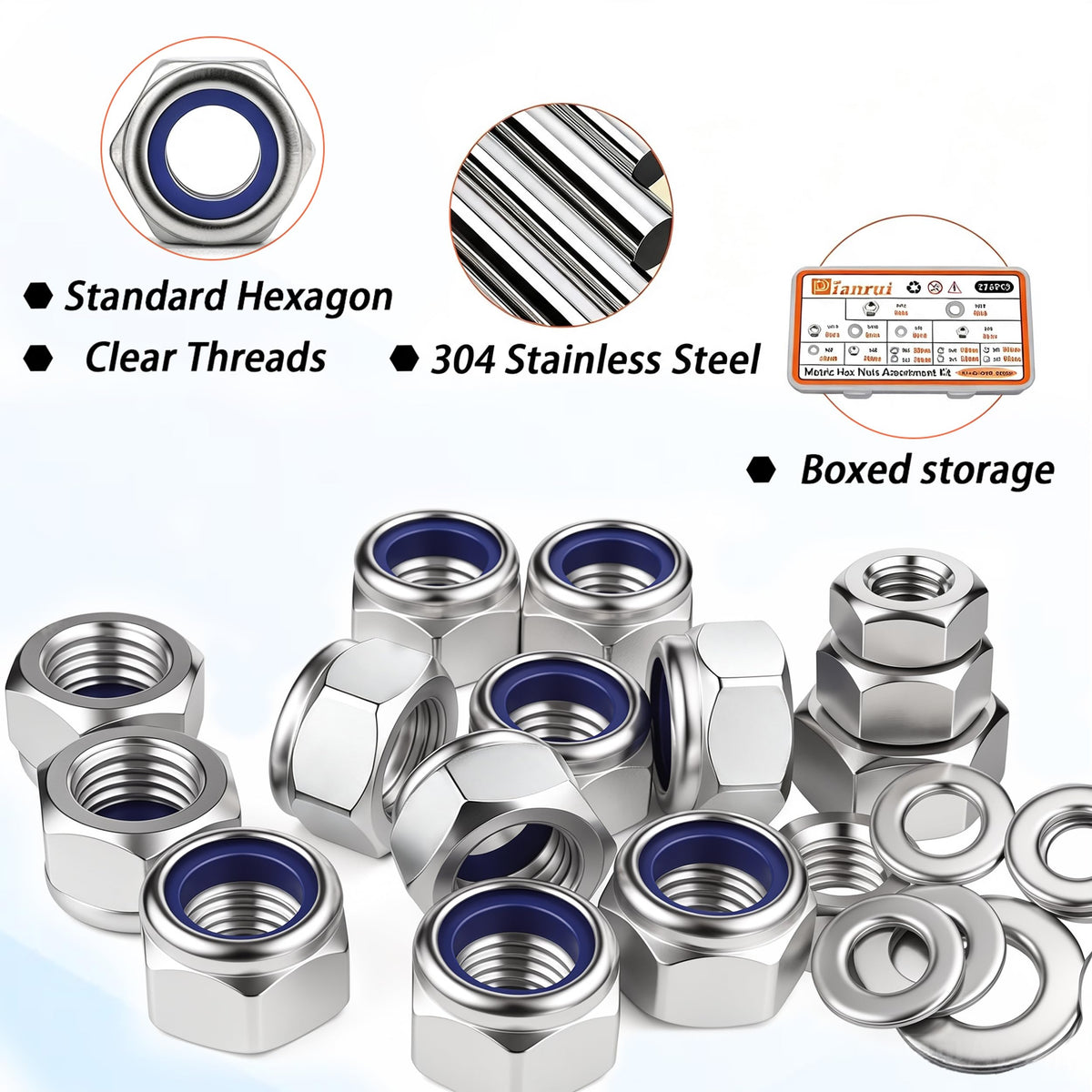 Hex Nut & Flat Washer Assortment Kit