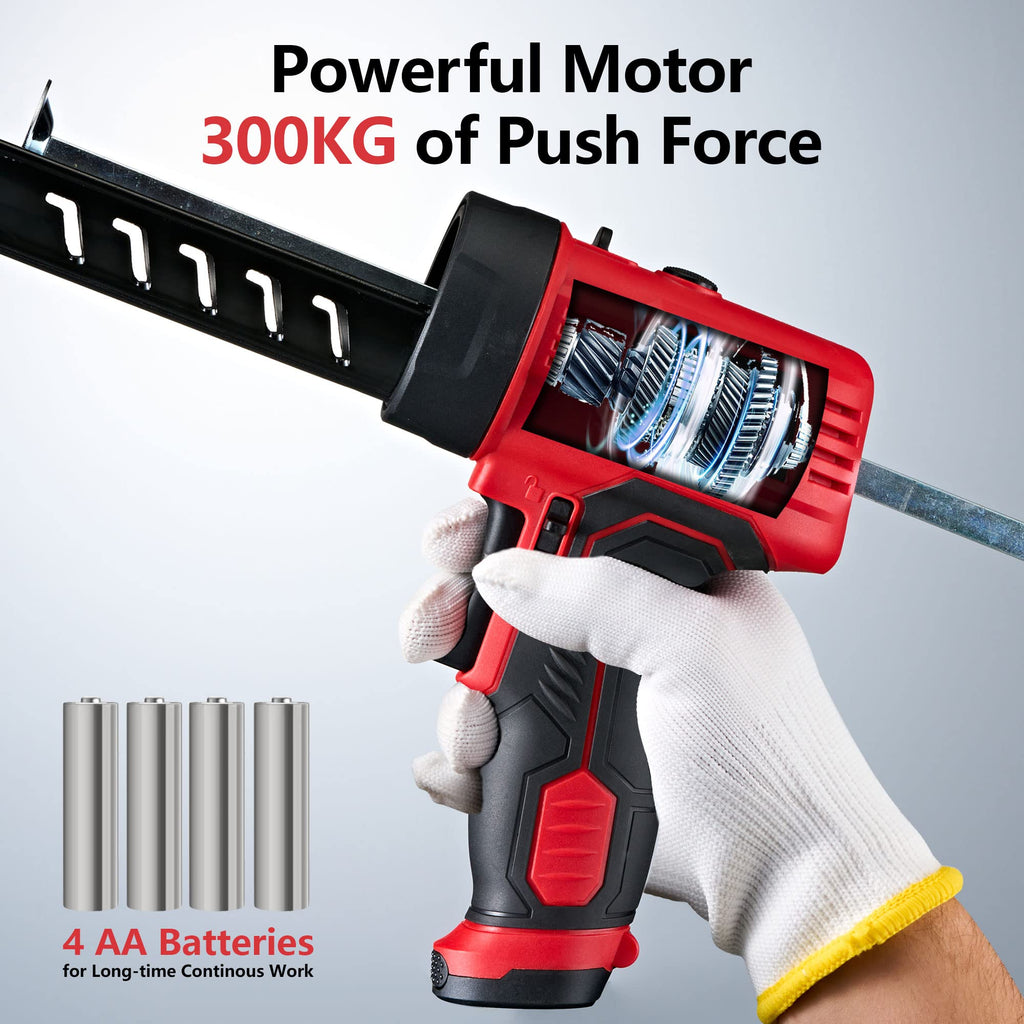 Cordless 10 oz Electric Caulking Gun with LED Light